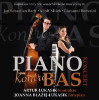 Plakat koncertu "Piano kontra bas"